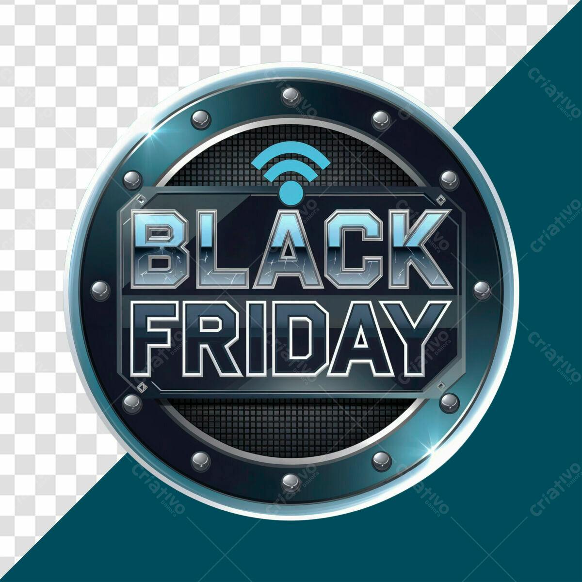 Badge Black Friday PSD Editável