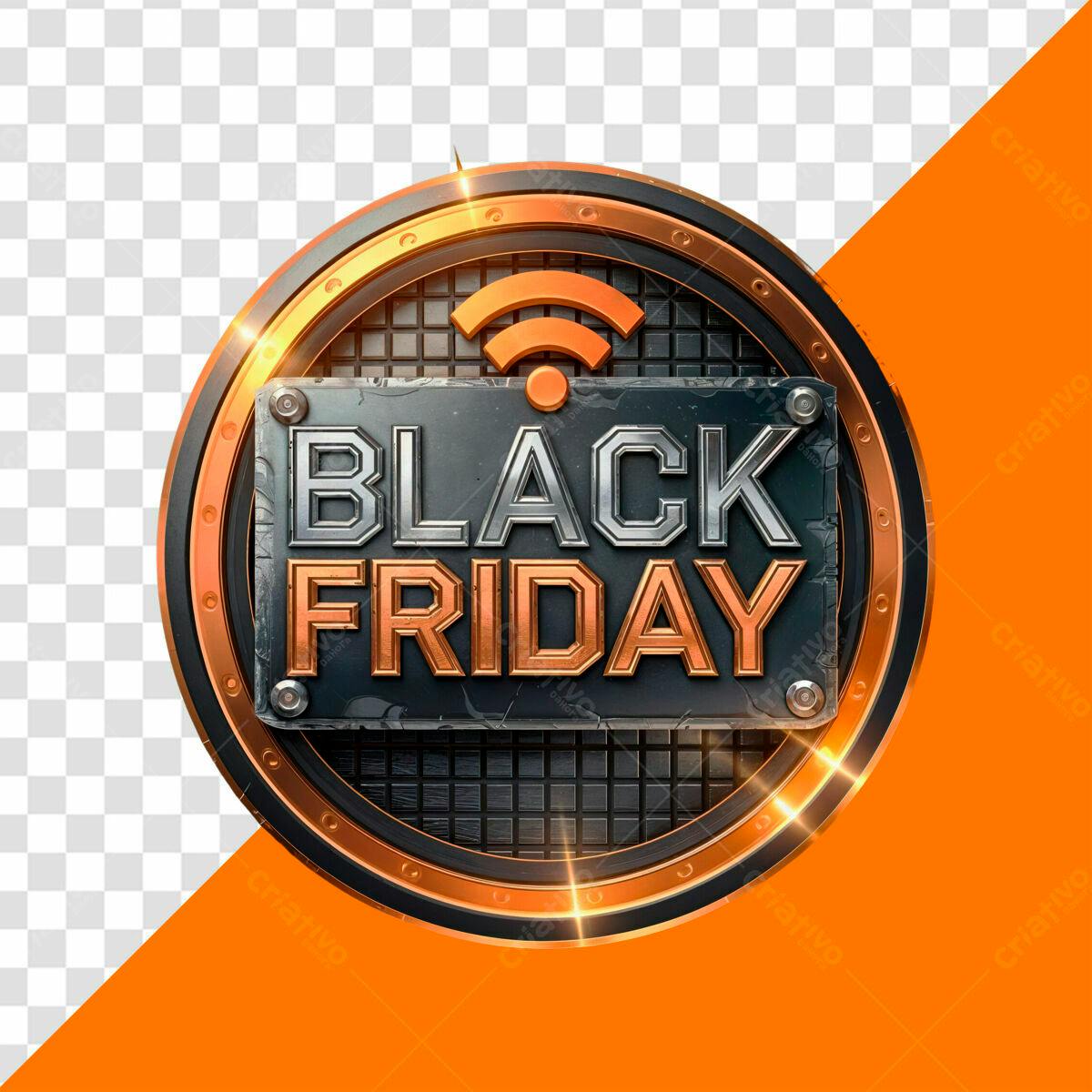 Badge Black Friday PSD Editável