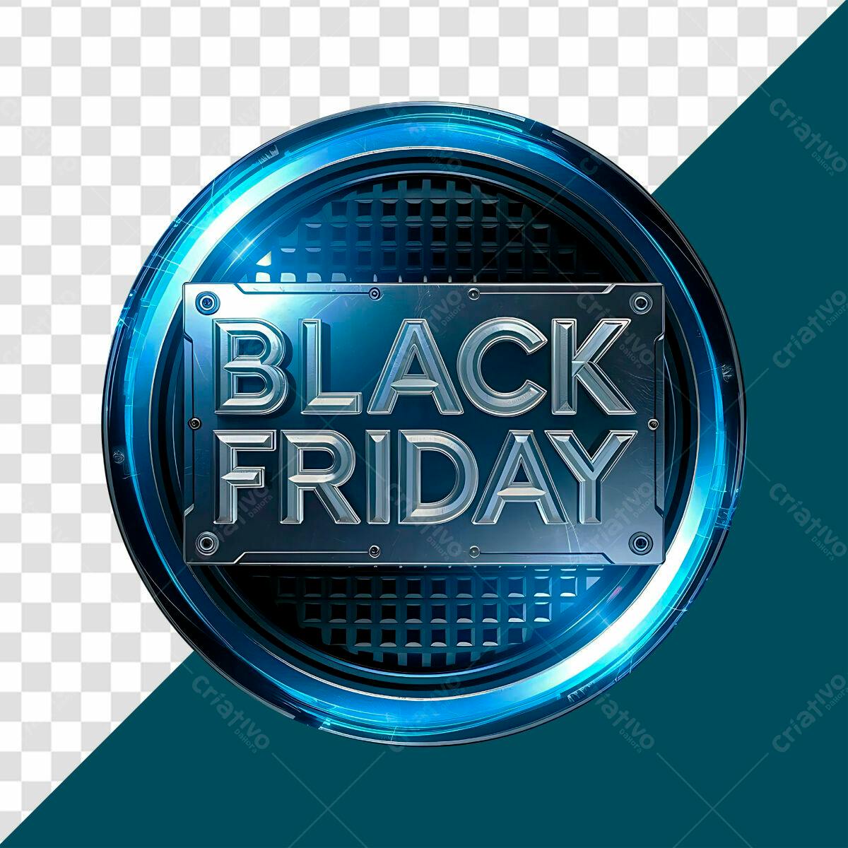 Badge Black Friday PSD Editável