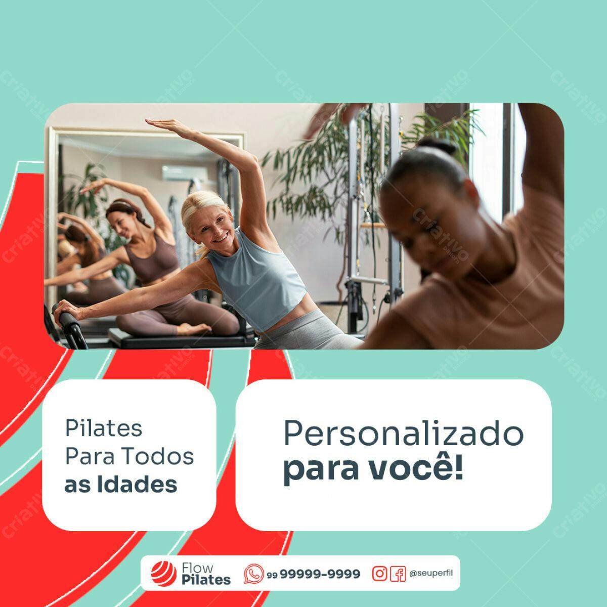 Post para Studio de Pilates PSD Editável