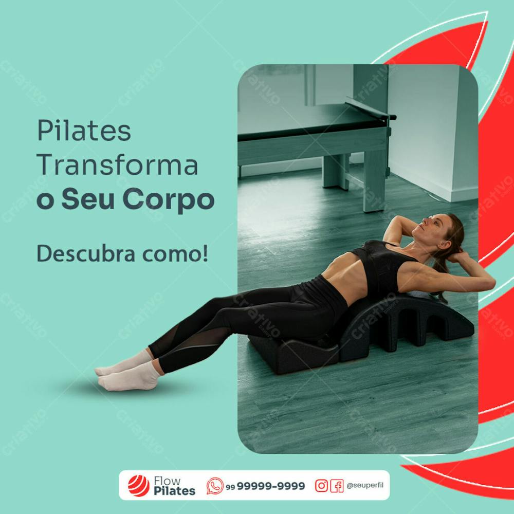 Flyer Pilates Pilates Transforma O Seu Corpo