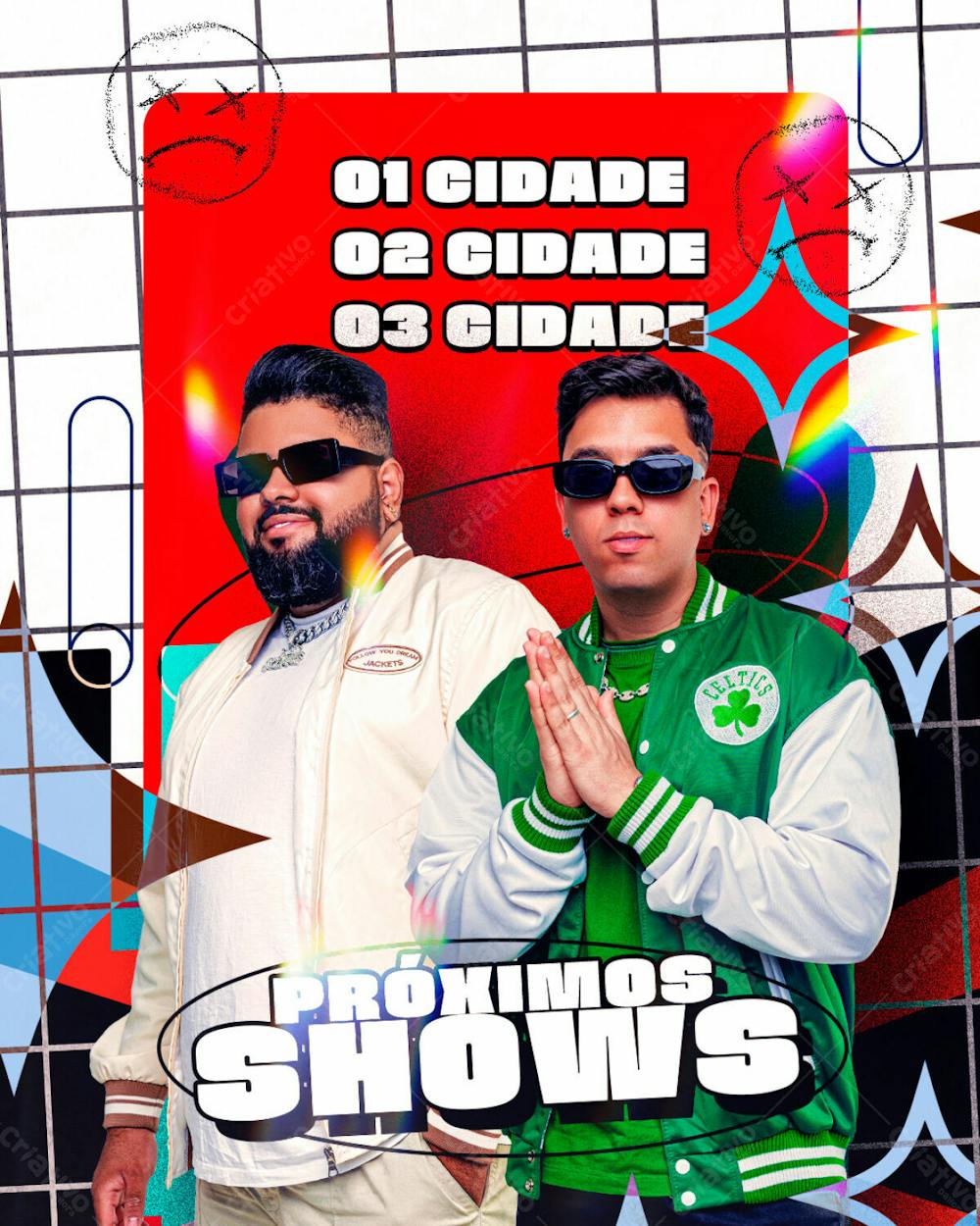 Agenda De Shows Artista De Funk Batidão Stronda Para Feed Psd Editável