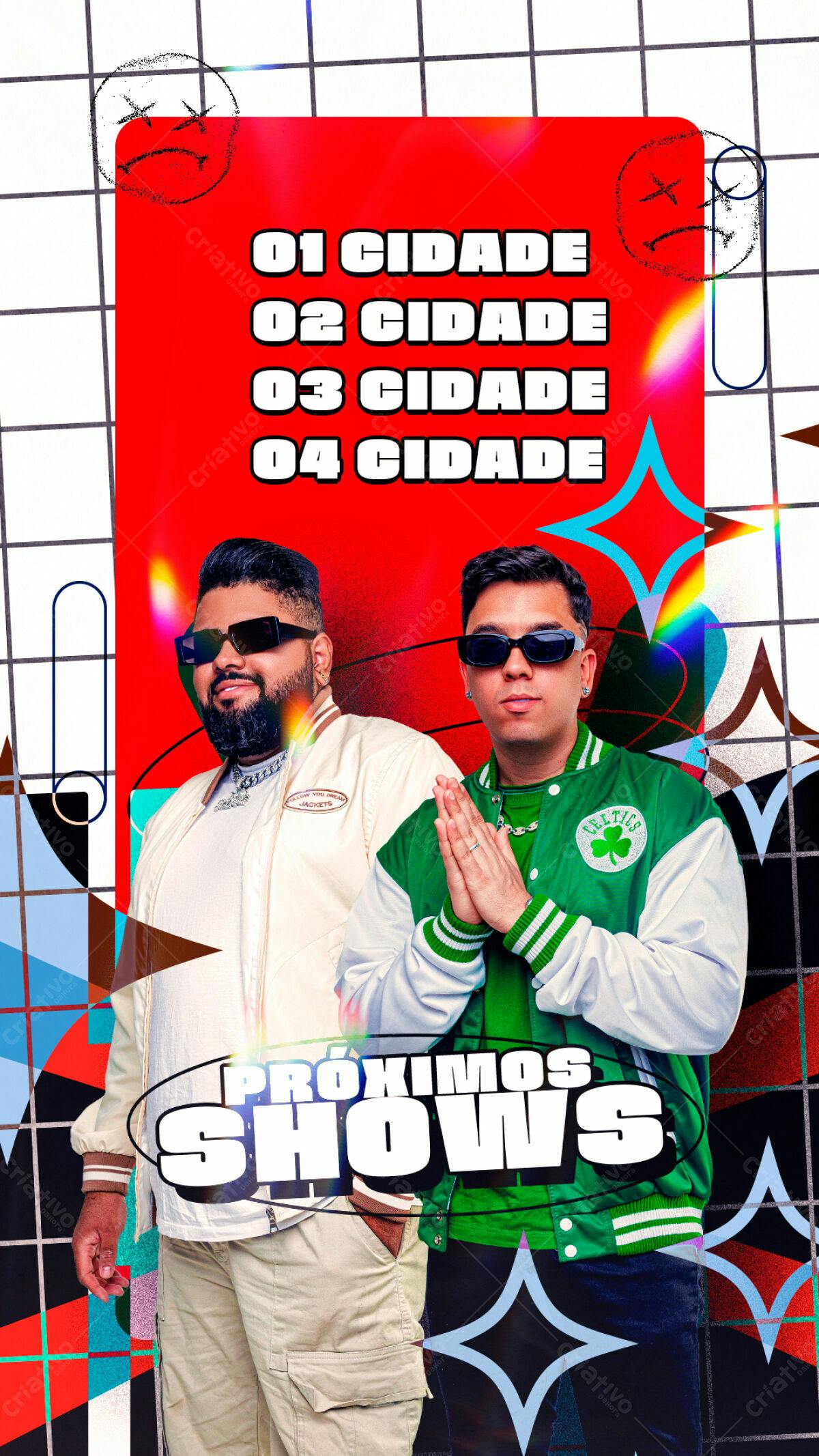 Flyer para Shows de Música PSD Editável