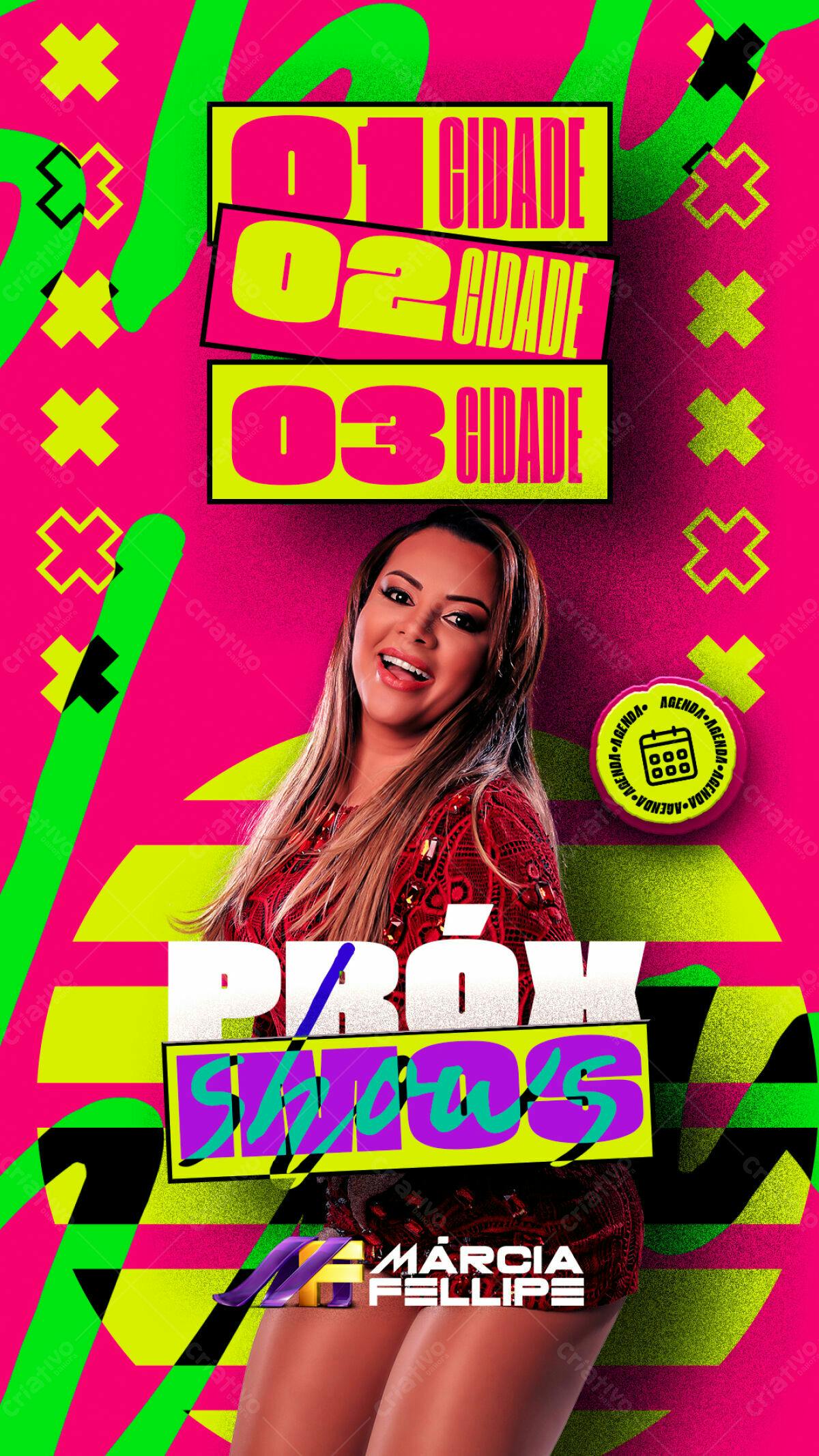 Flyer Show Márcia Fellipe PSD Editável