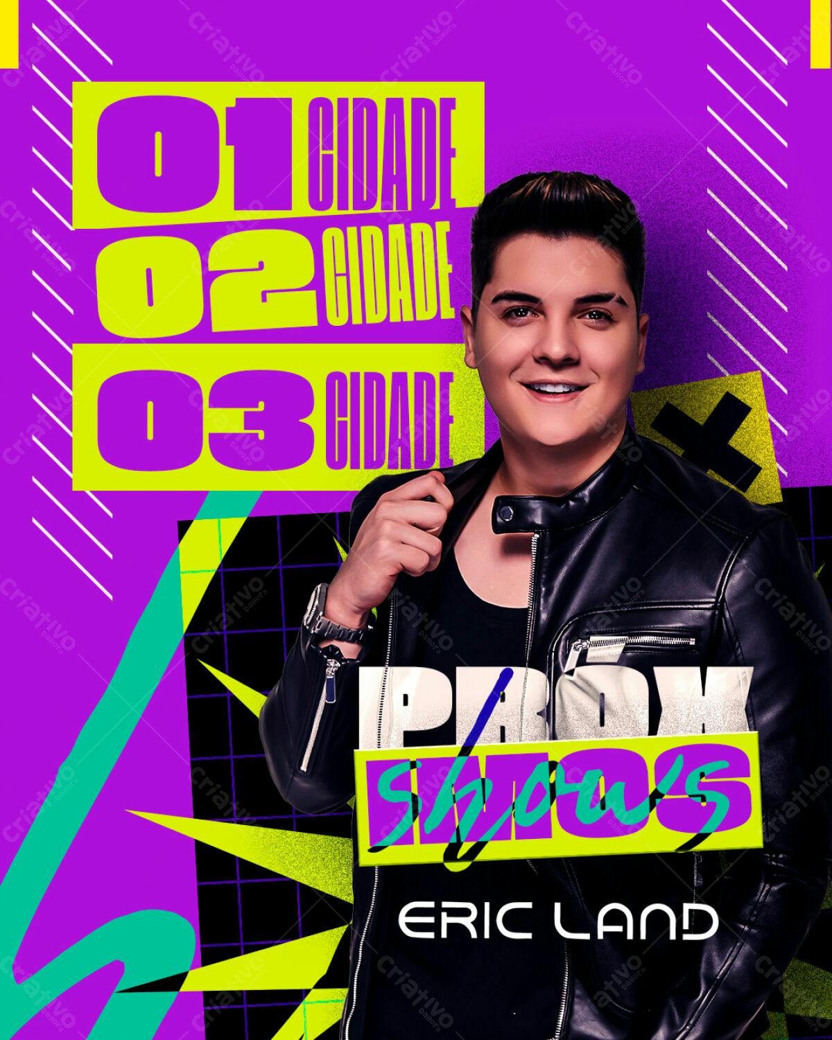Flyer para Show Eric Land PSD Editável