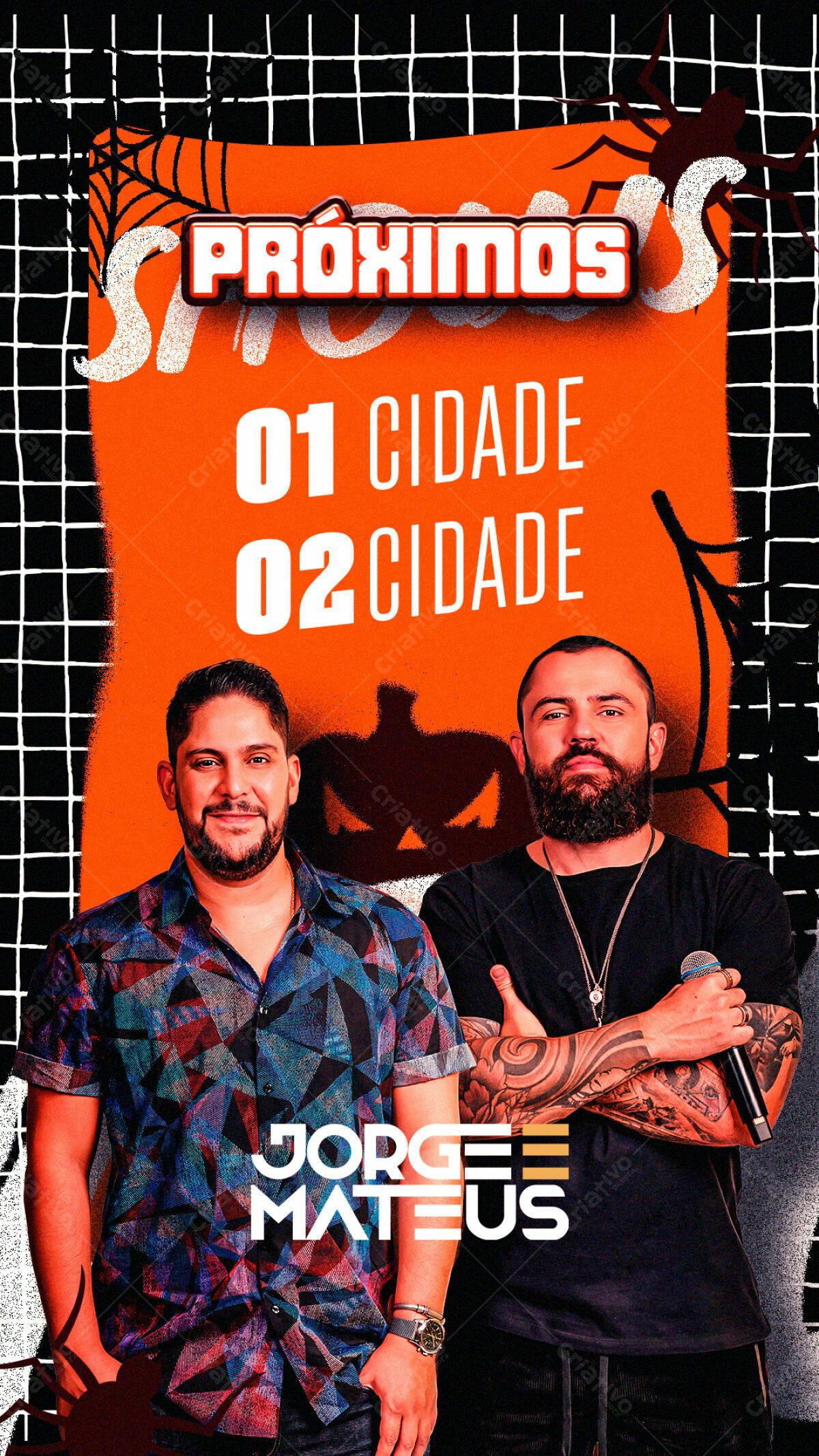 Flyer para Shows Jorge e Mateus PSD Editável