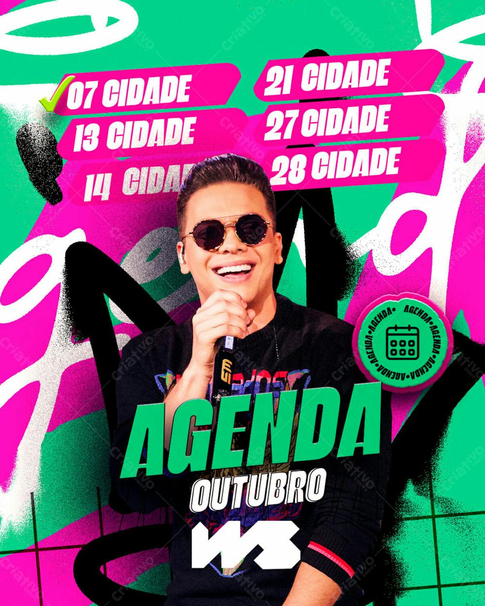 Agenda De Shows Forró Wesley Safadão Feed Psd Editável