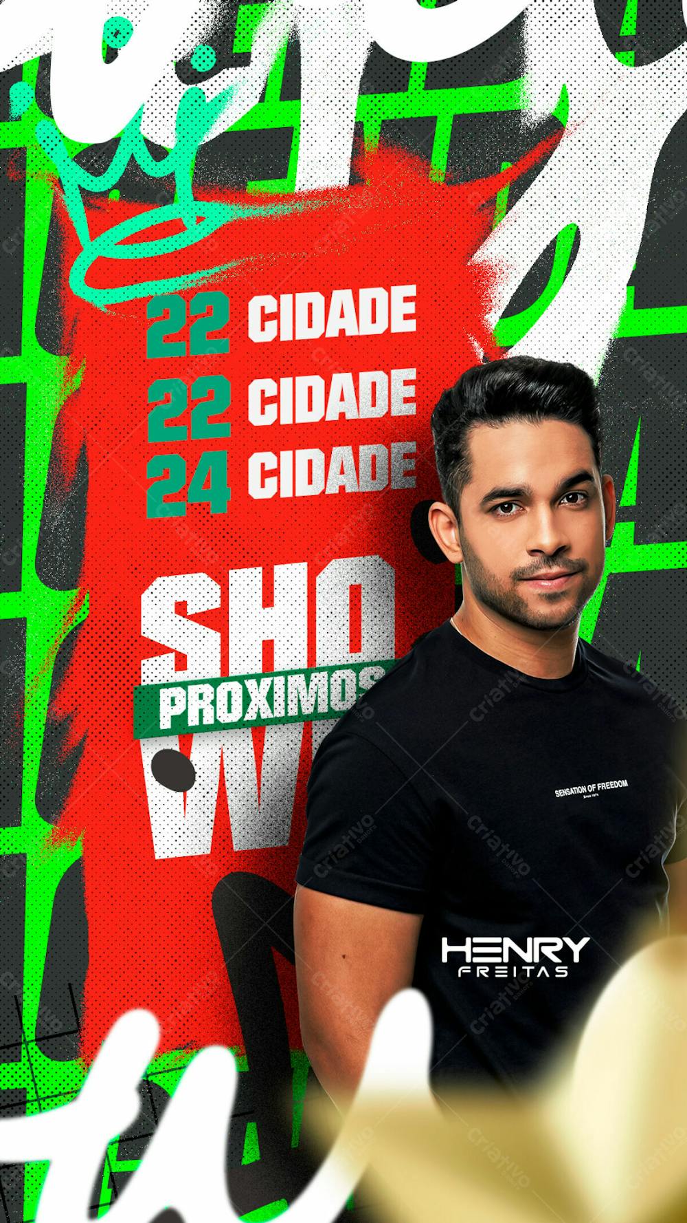 Agenda De Shows Artistahenry Freitas Feed Psd Editável