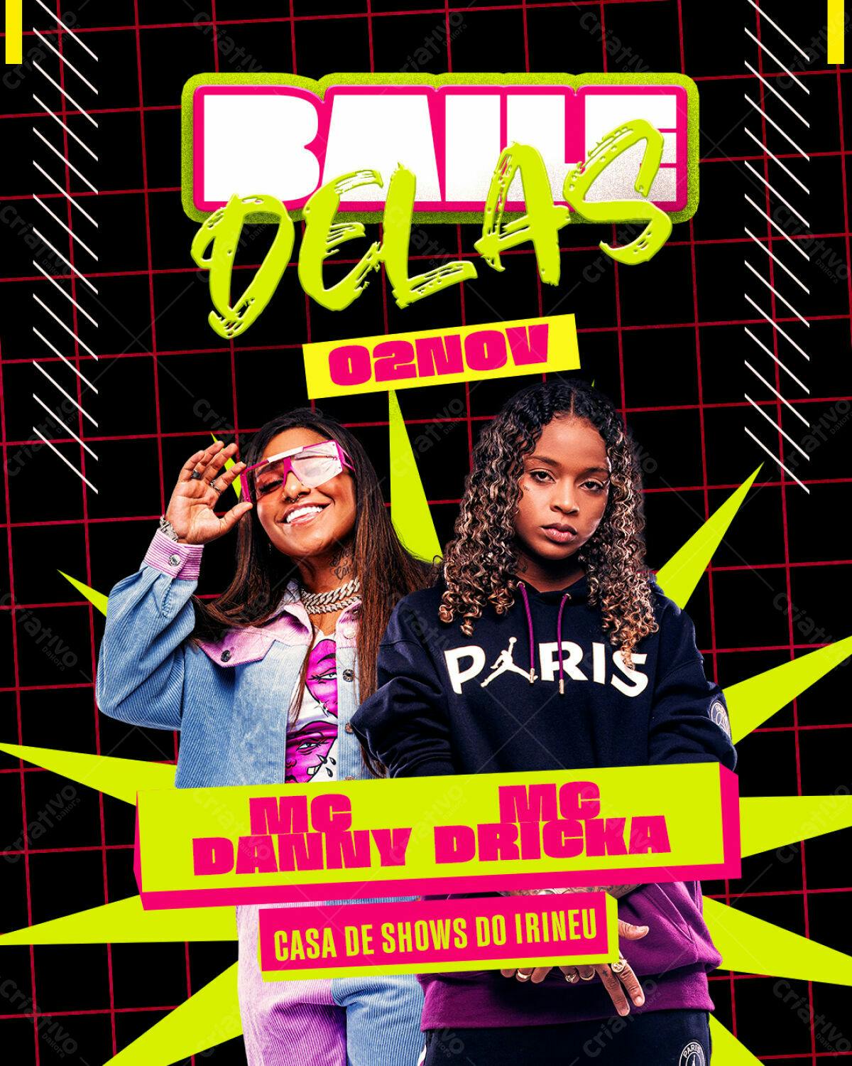 Flyer Baile Delas PSD Editável