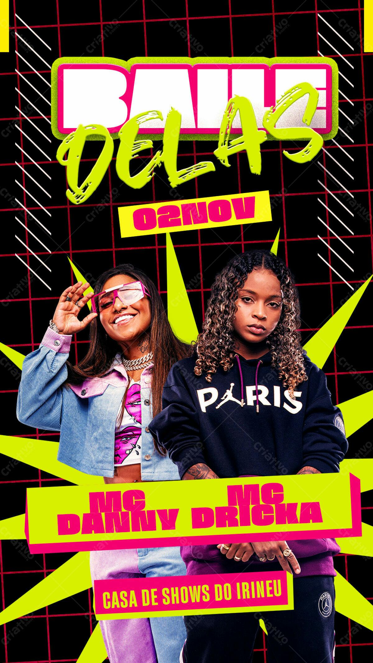Flyer Baile Delas 02 Nov PSD Editável