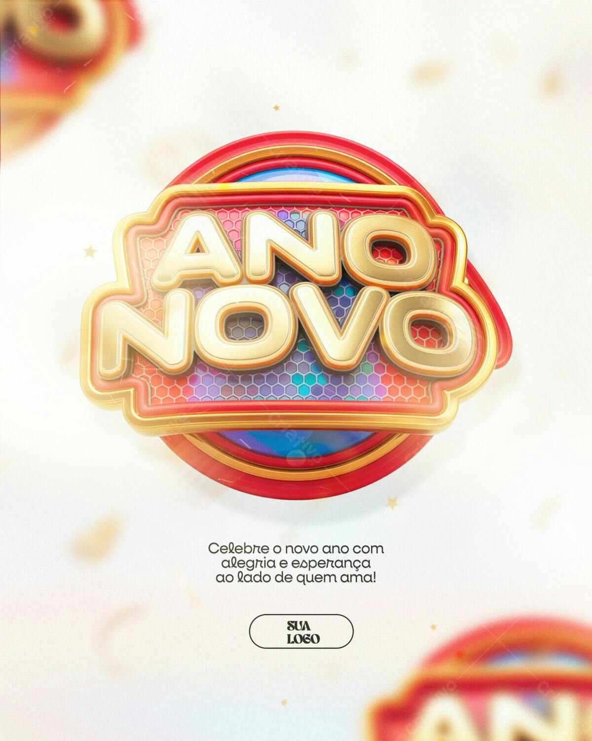 Flyer para Ano Novo PSD Editável