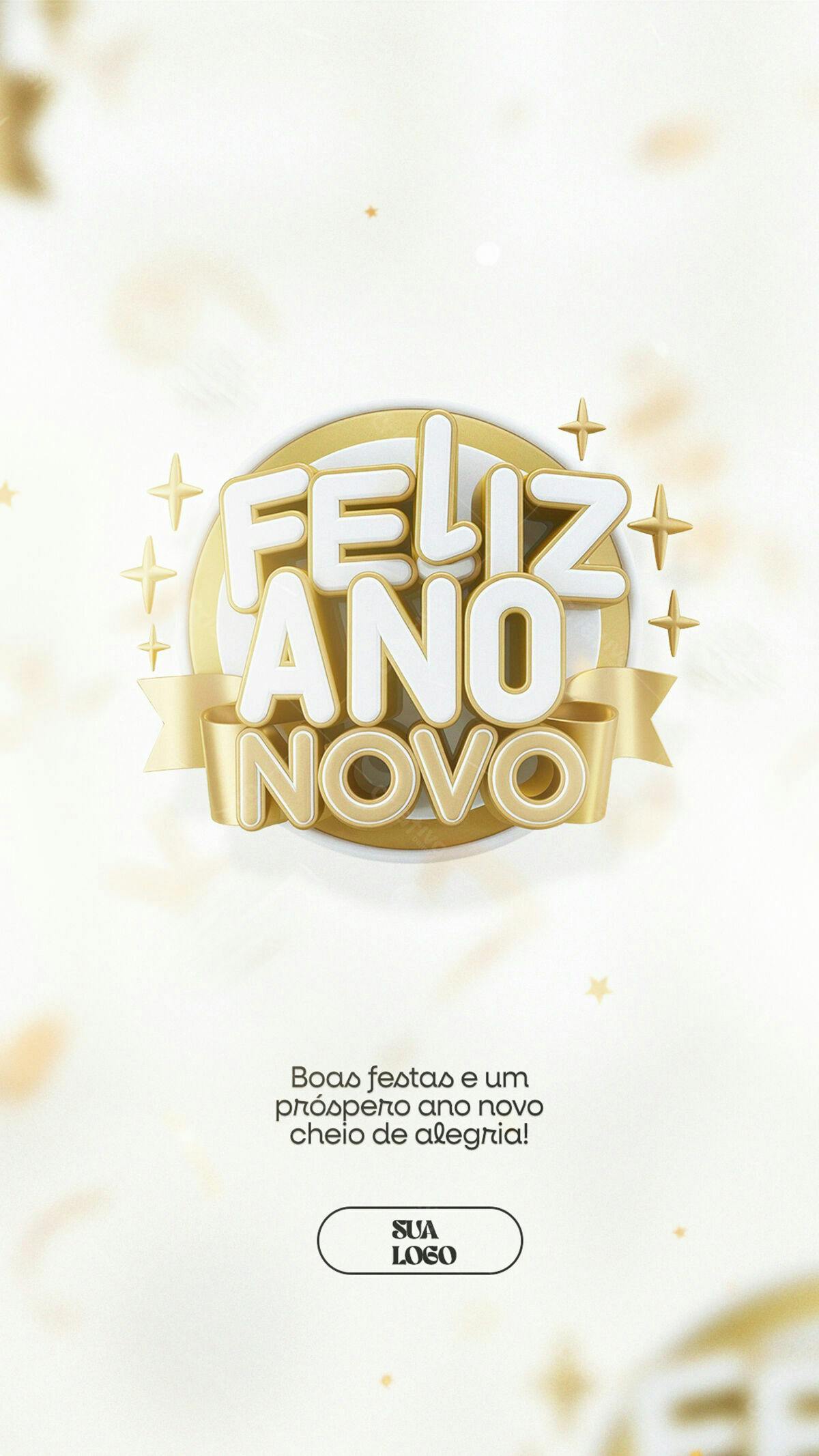 Story para Feliz Ano Novo PSD Editável