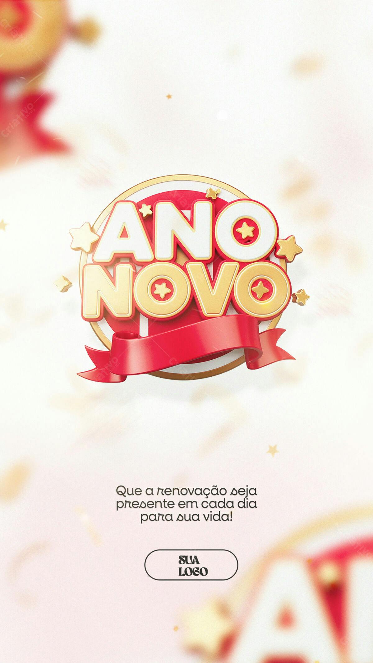 Story para Ano Novo PSD Editável