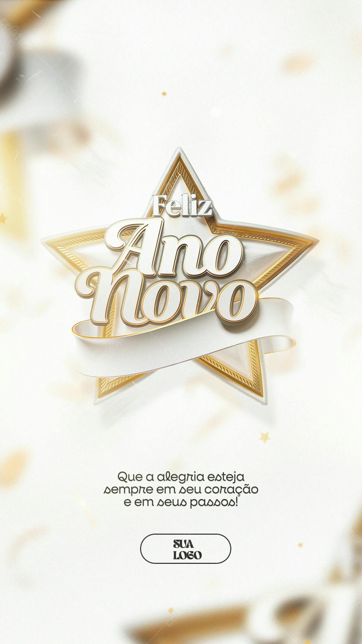 Story para Feliz Ano Novo PSD Editável