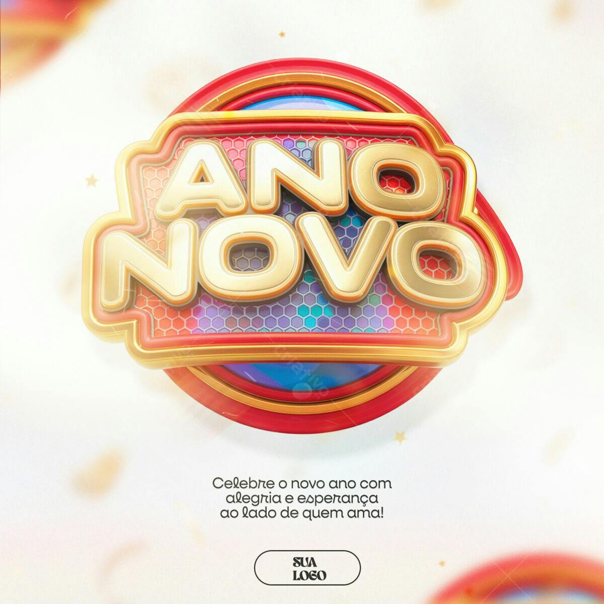 Arte para Ano Novo PSD Editável