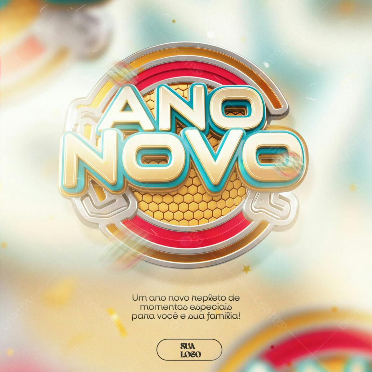 Flyer Ano Novo PSD Editável