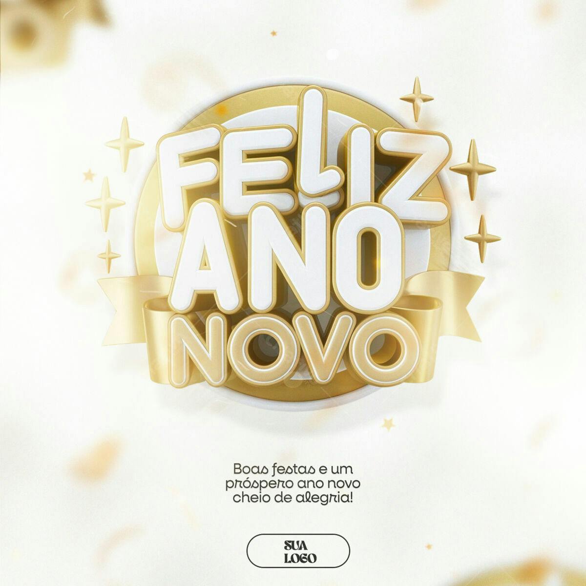 Flyer Feliz Ano Novo PSD Editável
