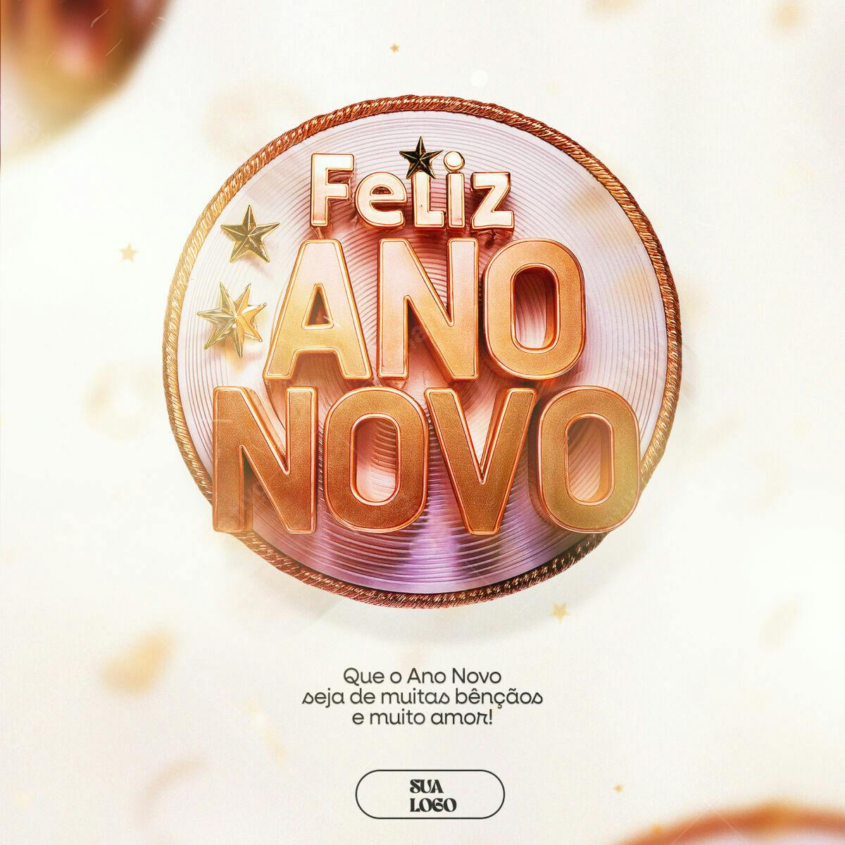 Postagem Feliz Ano Novo PSD Editável