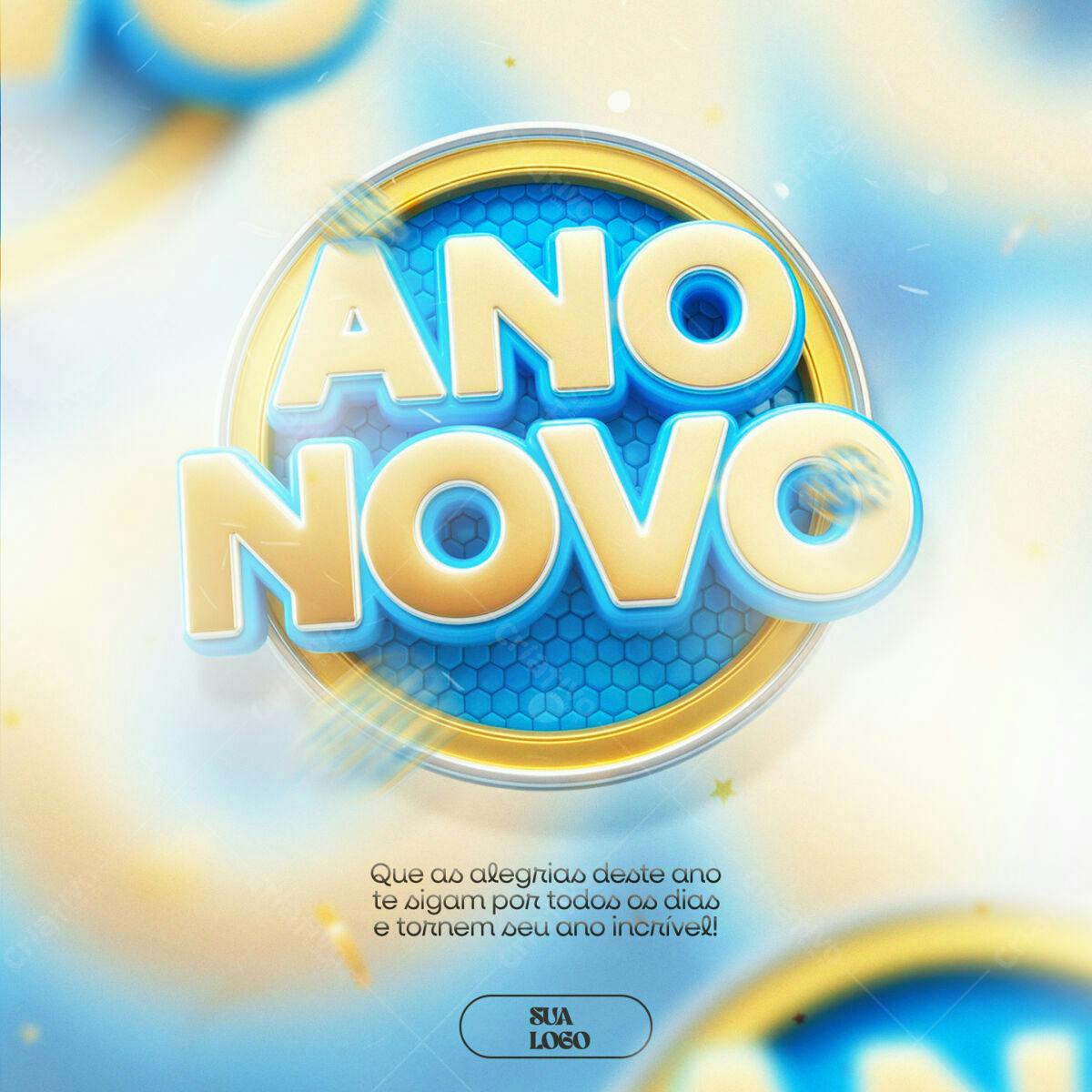 Flyer para Ano Novo PSD Editável