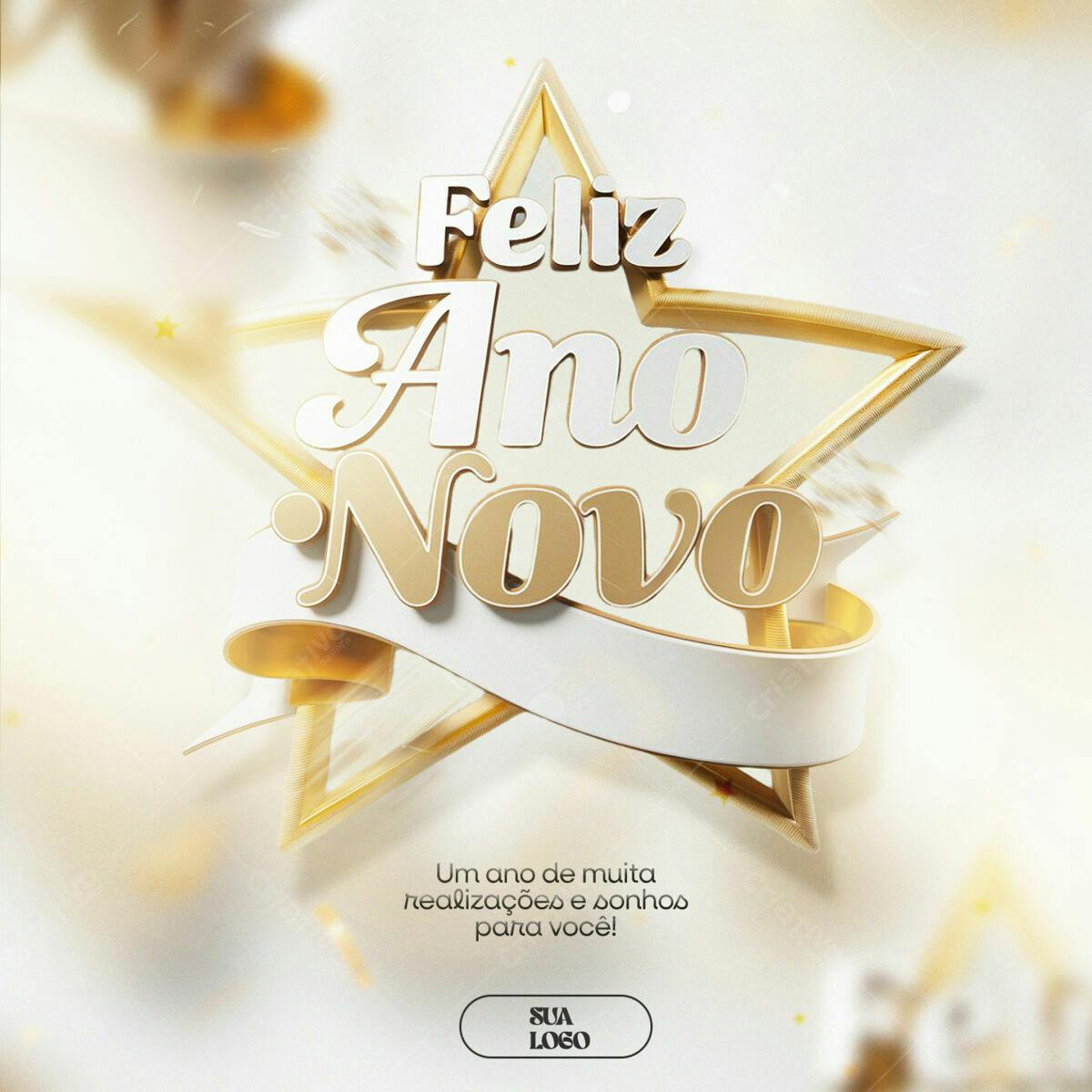 Flyer Feliz Ano Novo PSD Editável