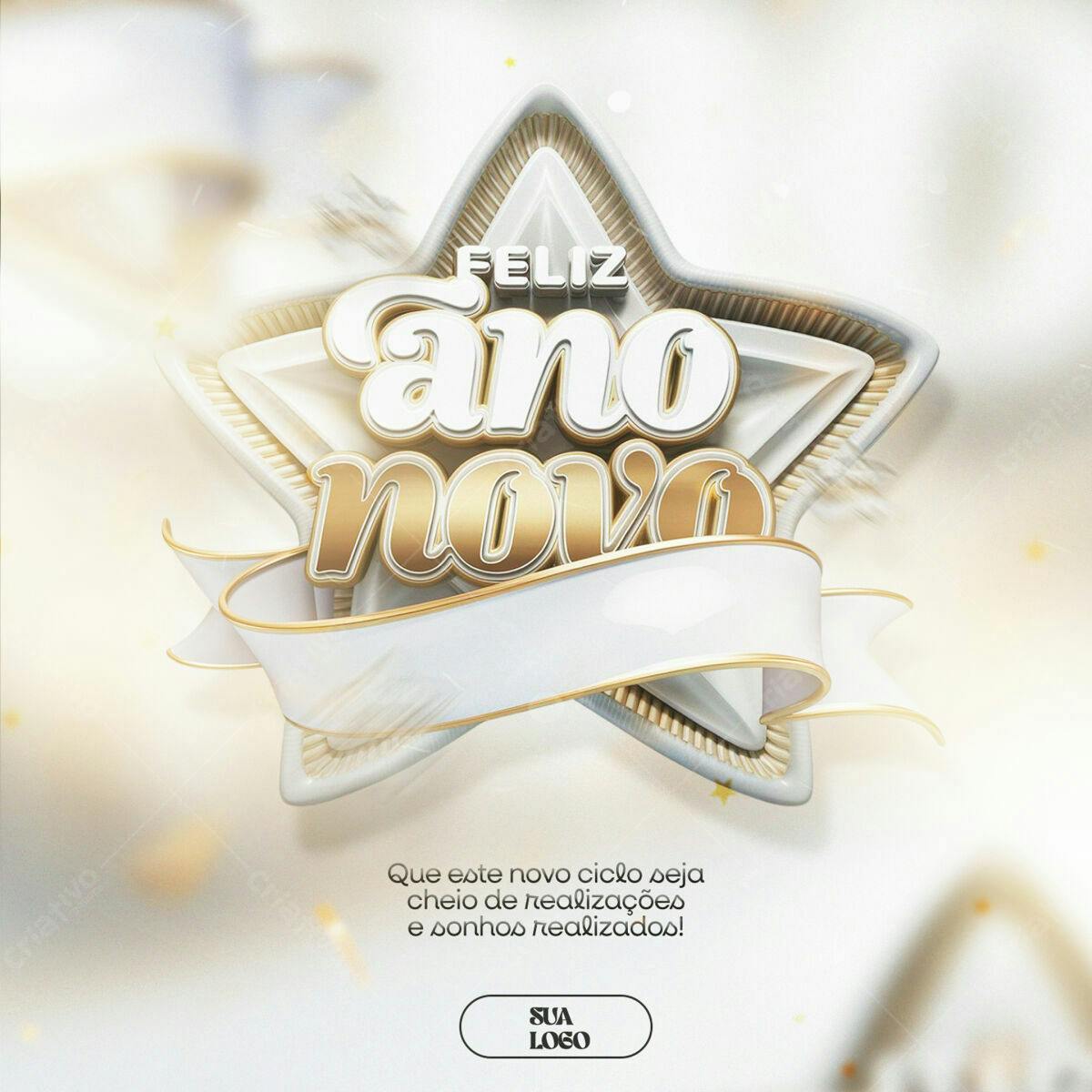 Postagem Feliz Ano Novo PSD Editável
