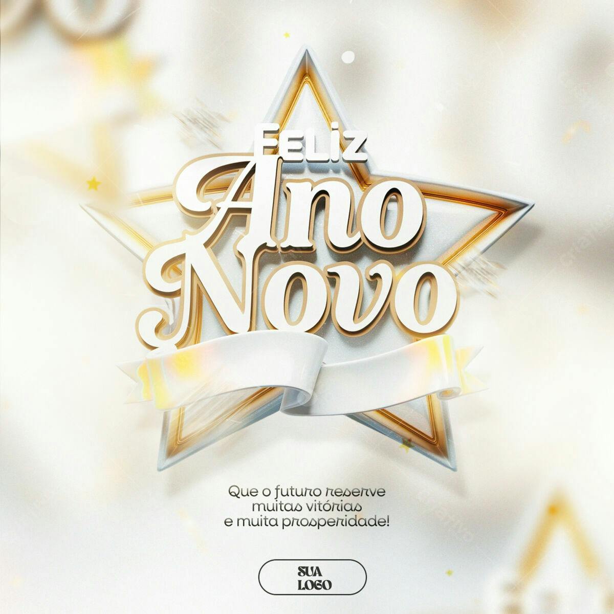 Postagem Feliz Ano Novo PSD Editável