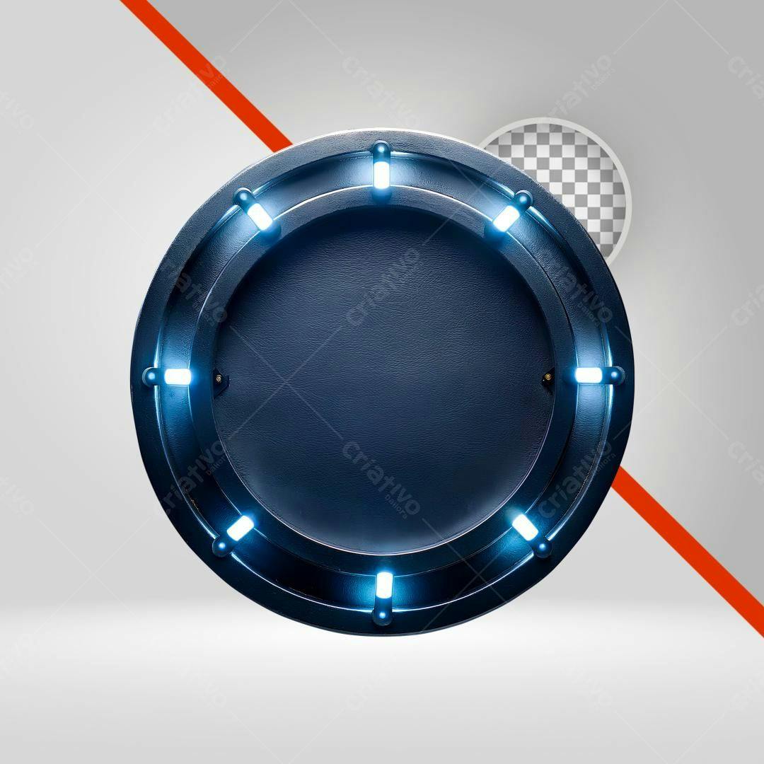 Moldura Circular PNG com fundo transparente