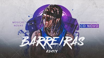 Flyer Capa Youtube Cd Novo Edcity Ao Vivo Em Barreiras Psd Editavel