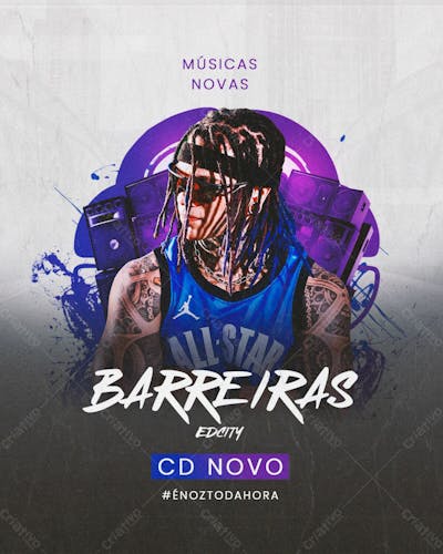 Flyer Cd Novo Edcity Ao Vivo Em Barreiras Feed Psd Editavel