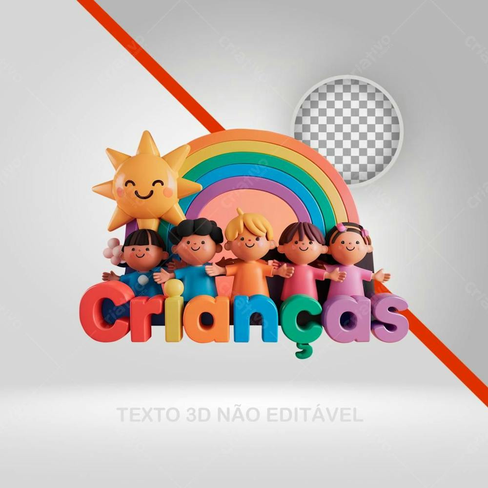 Selo 3D Dia Das Crianças, Infantil, Aulas, Brinquedos Png
