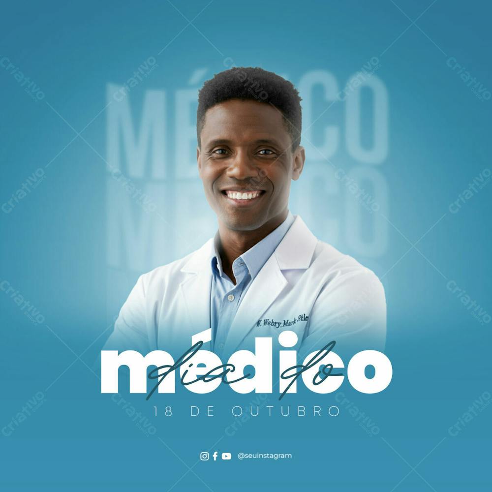Modelo Psd Midia Social Folheto De Marketing Do Dia Do Médico