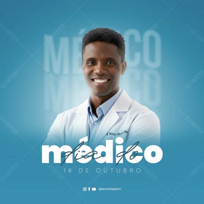Modelo Psd Midia Social Folheto De Marketing Do Dia Do Médico