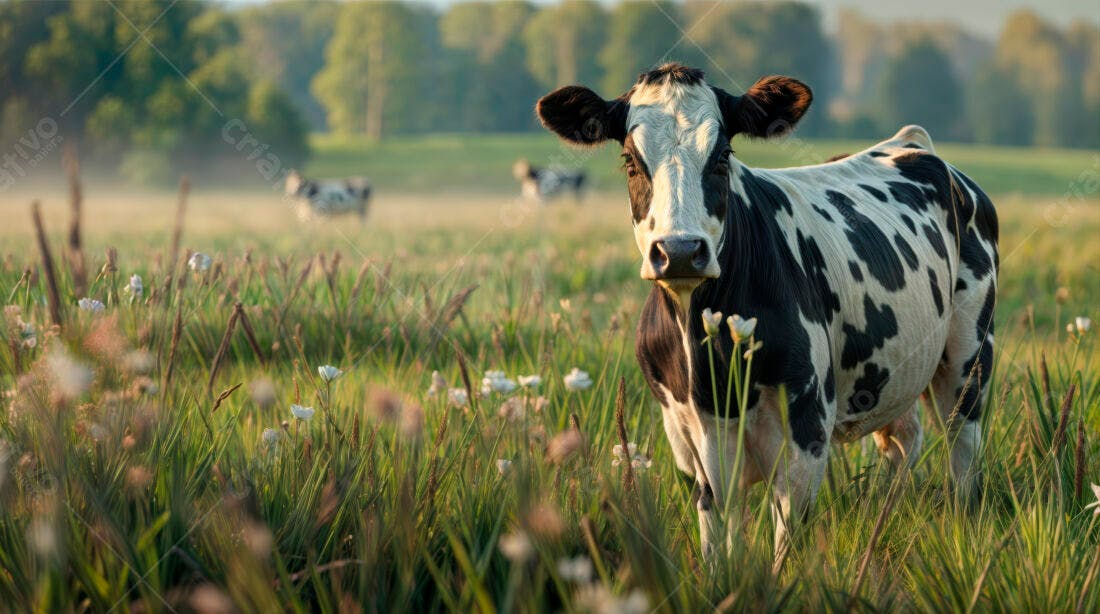 Vaca Preto e Branca em Campo Florido