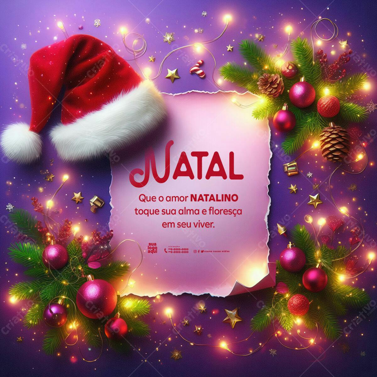 Postagem de Natal PSD Editável