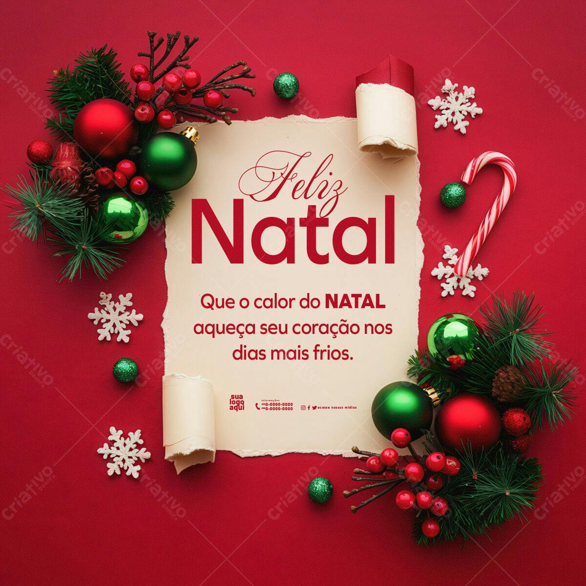 Postagem Natalina PSD Editável