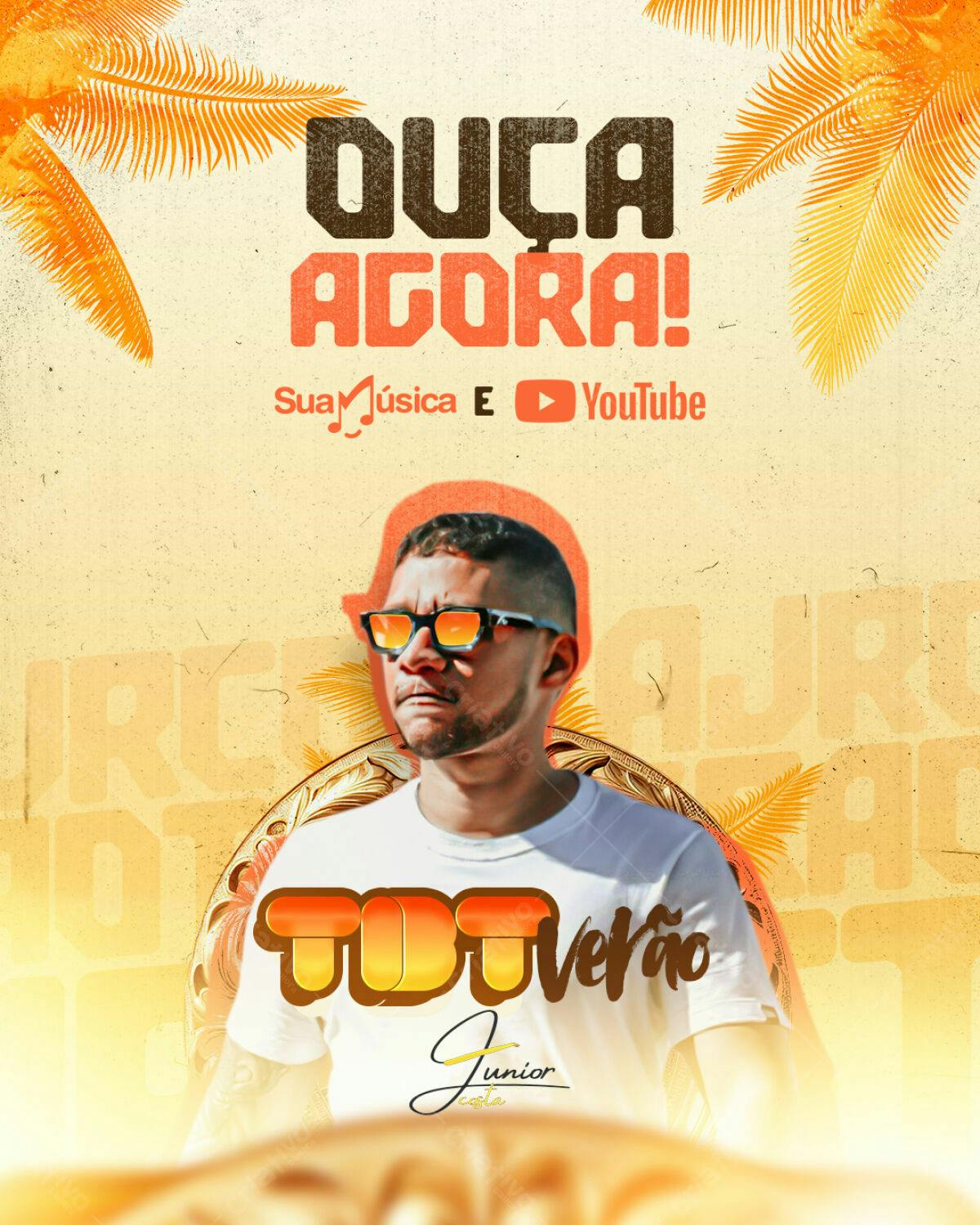 Flyer Verão para Lançamento Musical PSD Editável