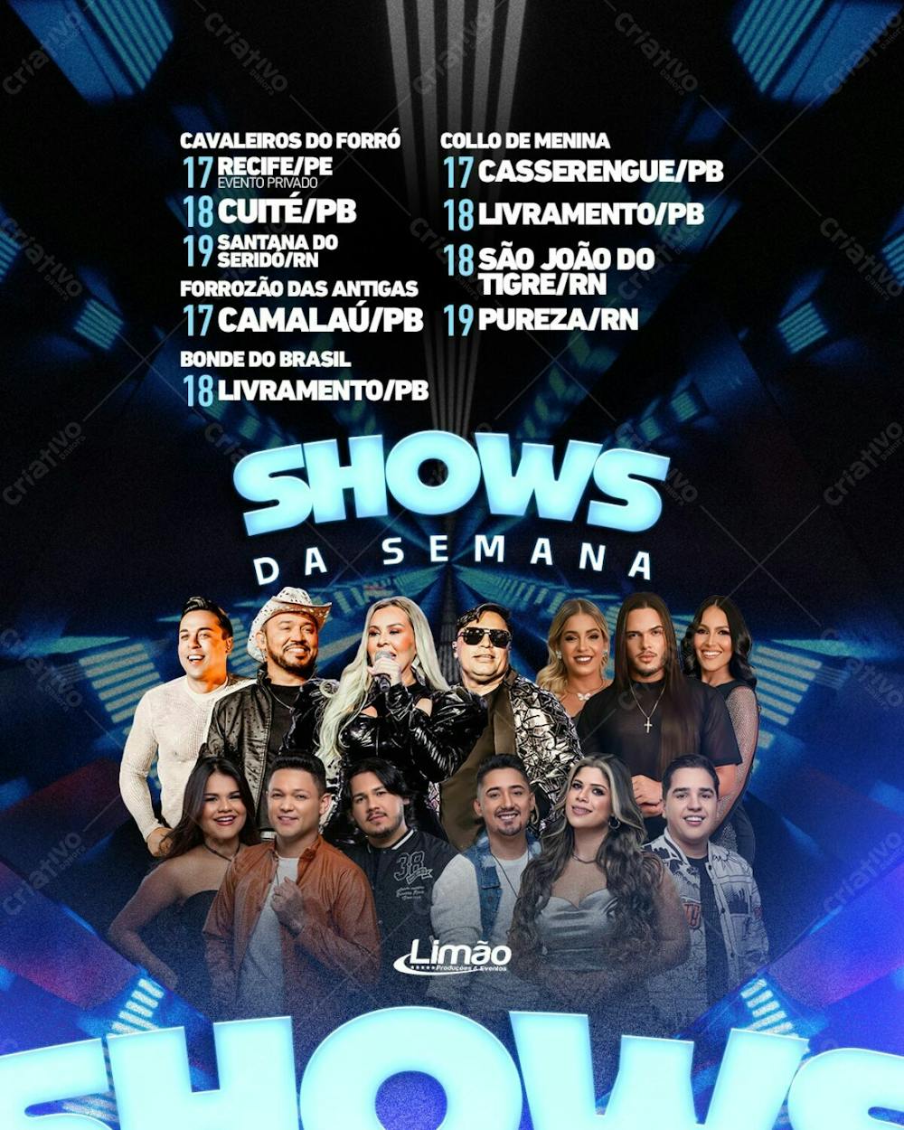 Shows da Semana Outubro - Artistas