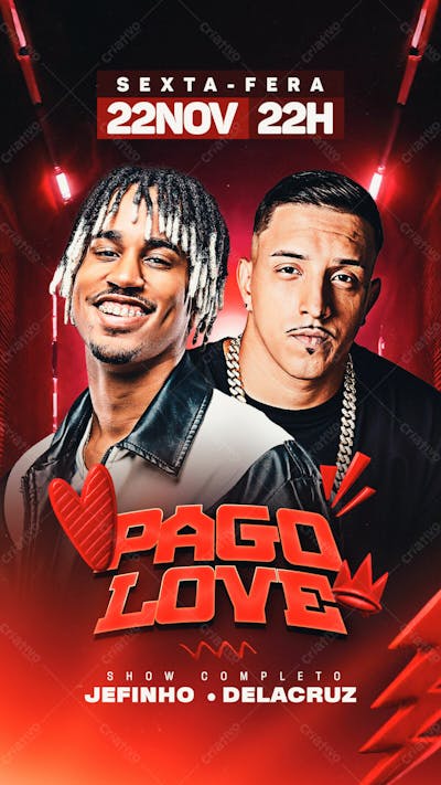 Flyer Evento Pago Love Story Psd Editável