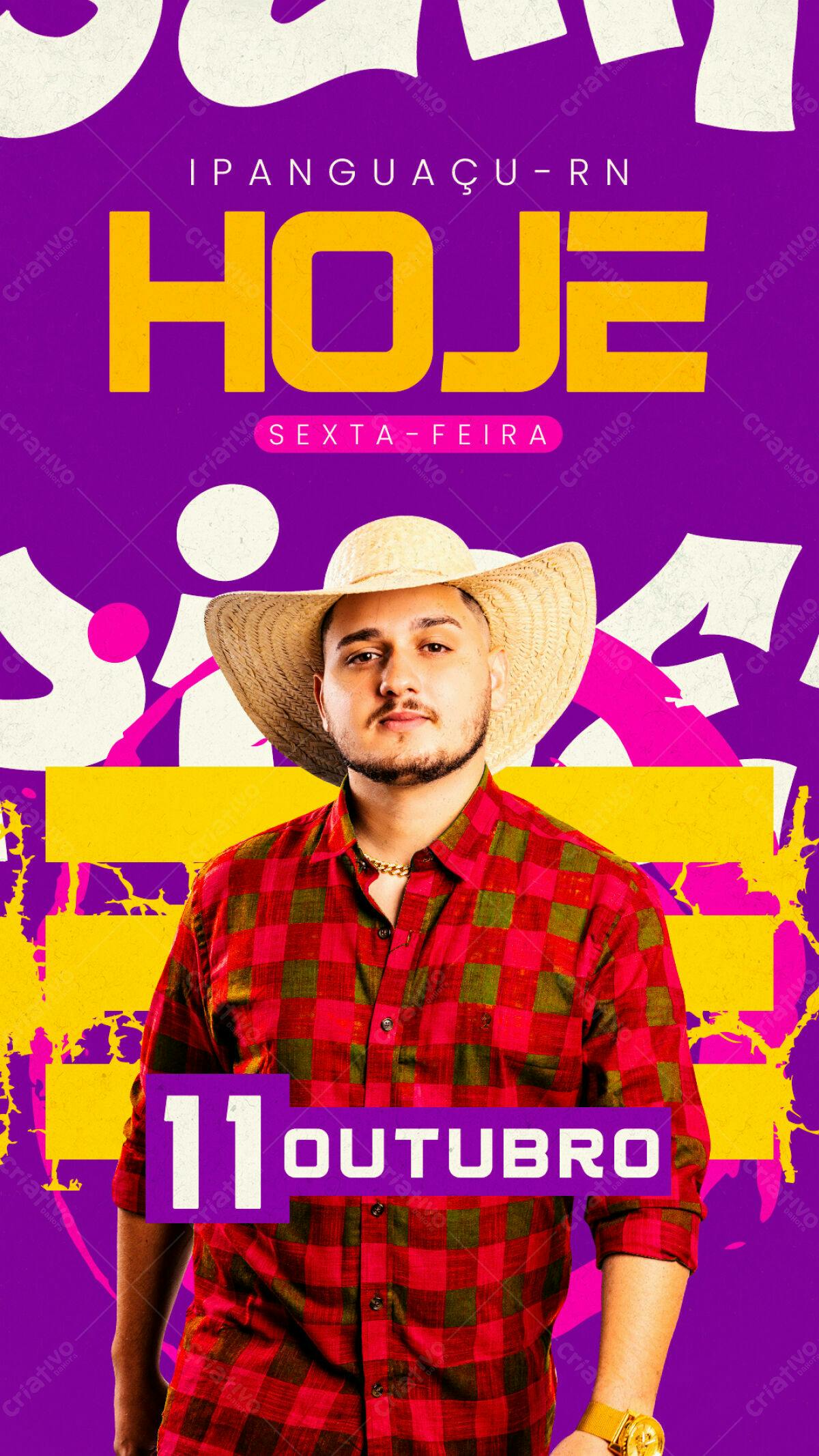 Flyer para Festa em Ipanguaçu-RN PSD Editável