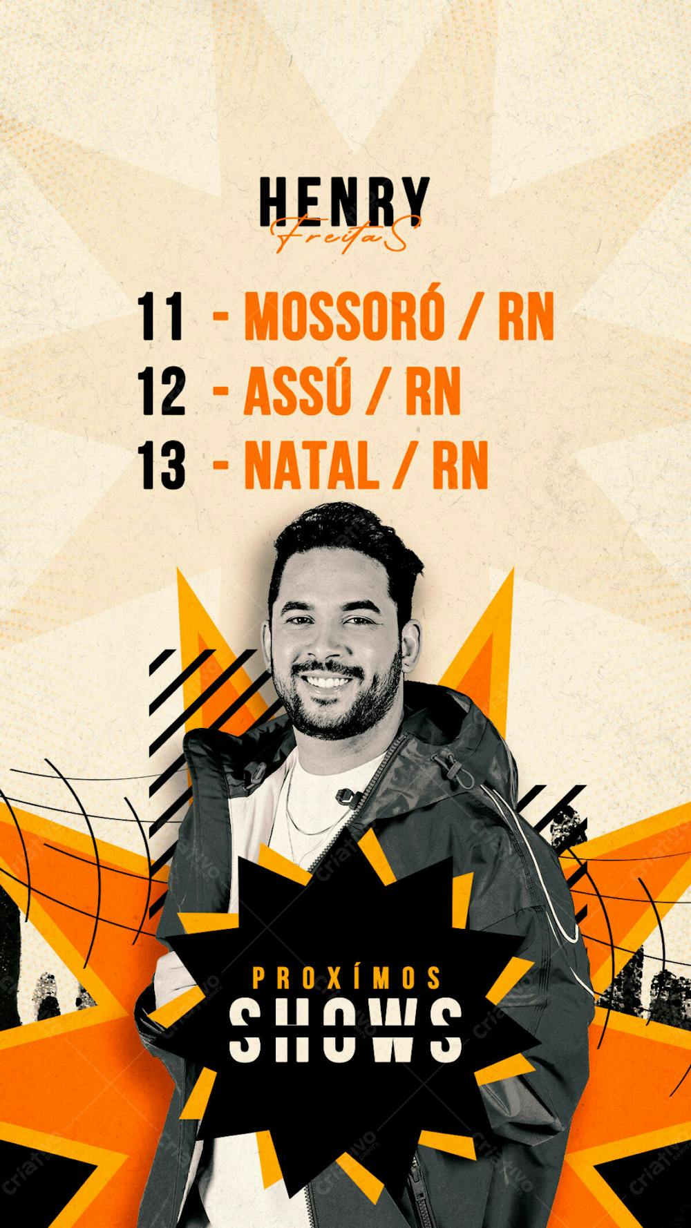 Agenda Semanal De Shows Story Psd Editavel