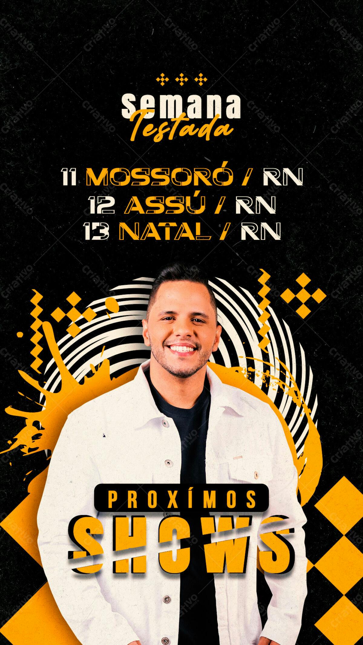 Flyer para Shows Semana Testada PSD Editável