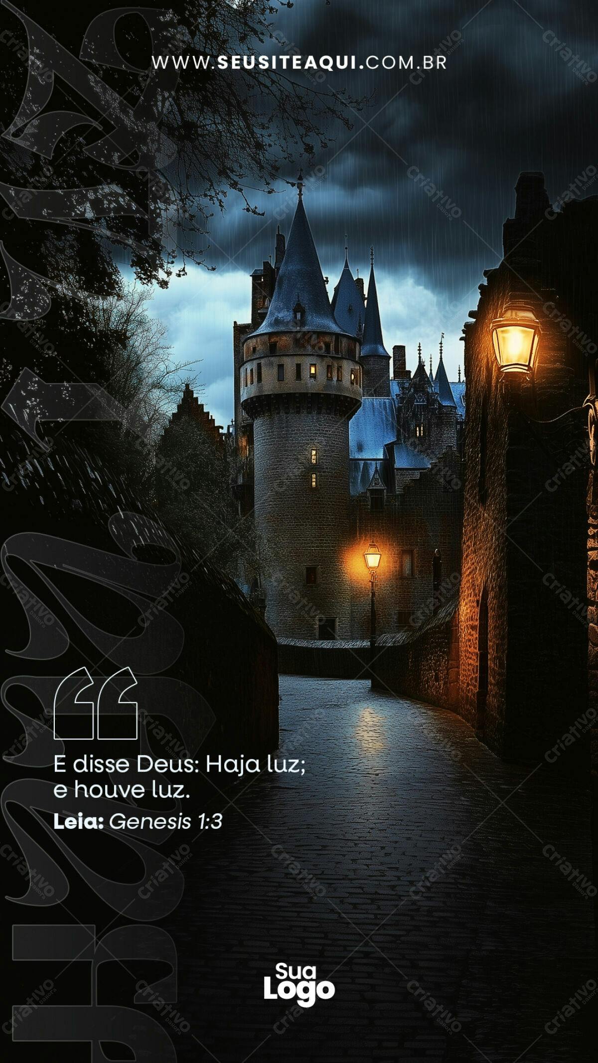 Flyer para Culto Religioso PSD Editável