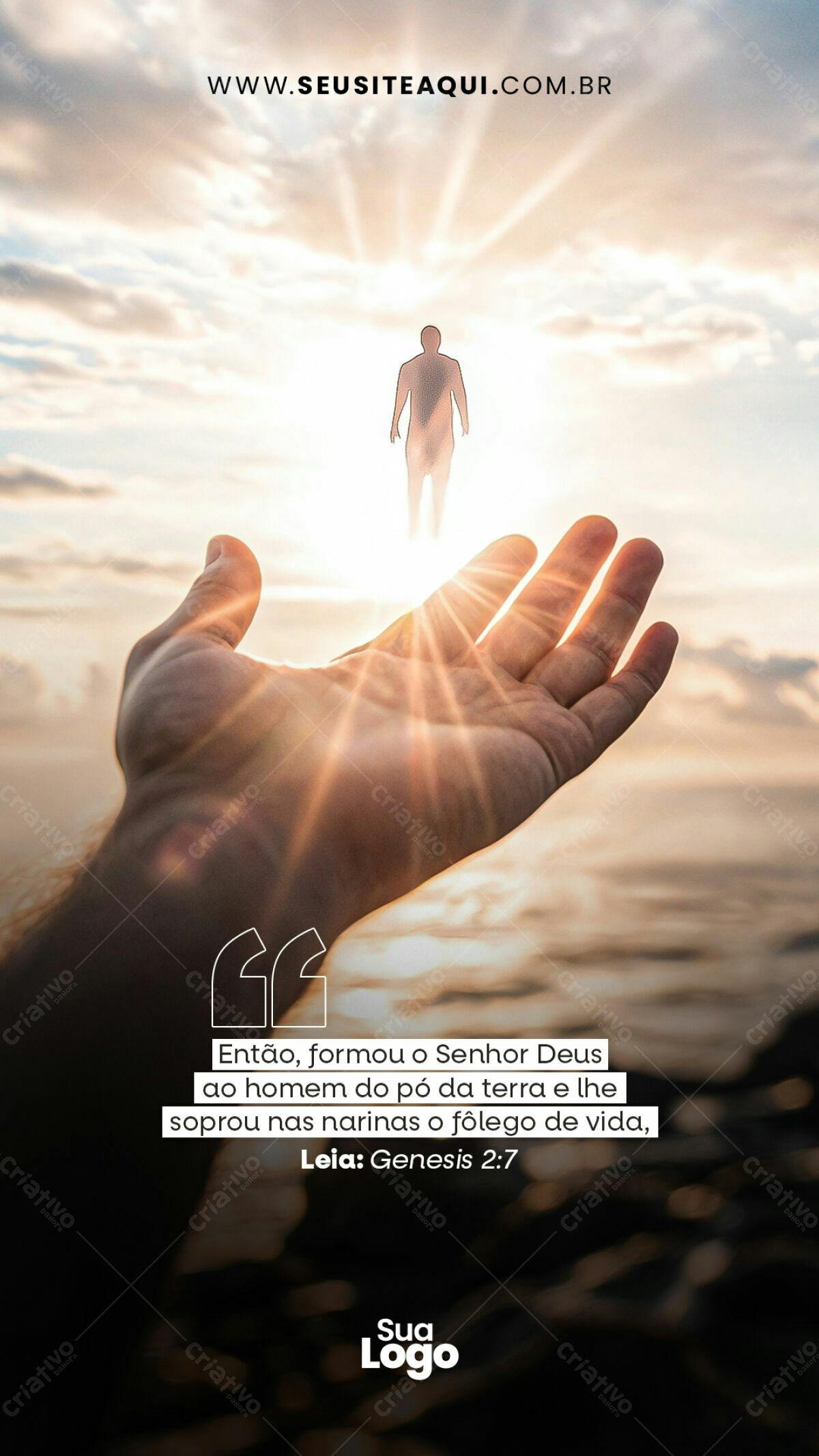 Flyer Cristão para Reflexão PSD Editável