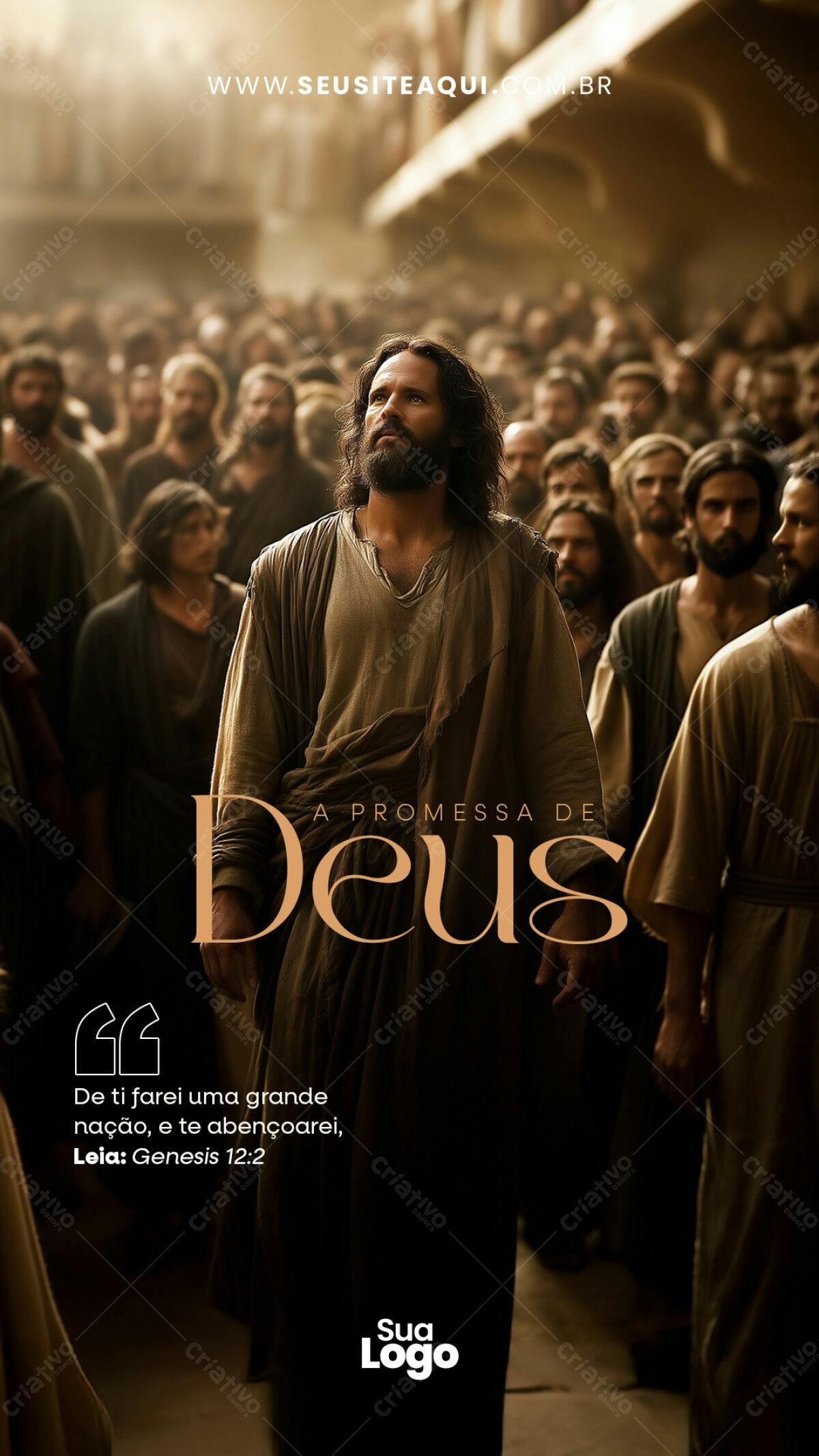 Poster Promessa de Deus PSD Editável