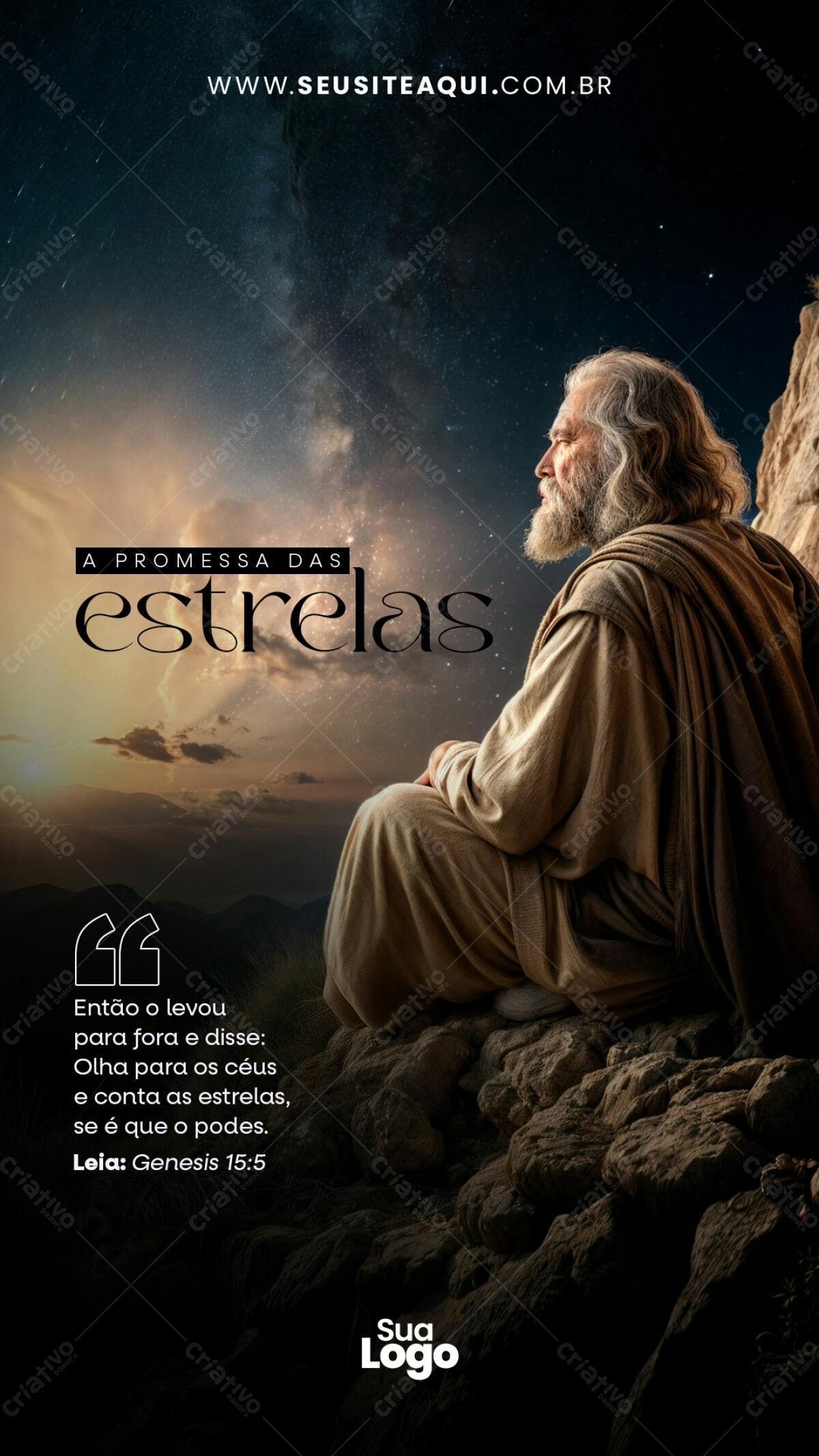 Post para Redes Sociais Tema Fé e Promessa PSD Editável