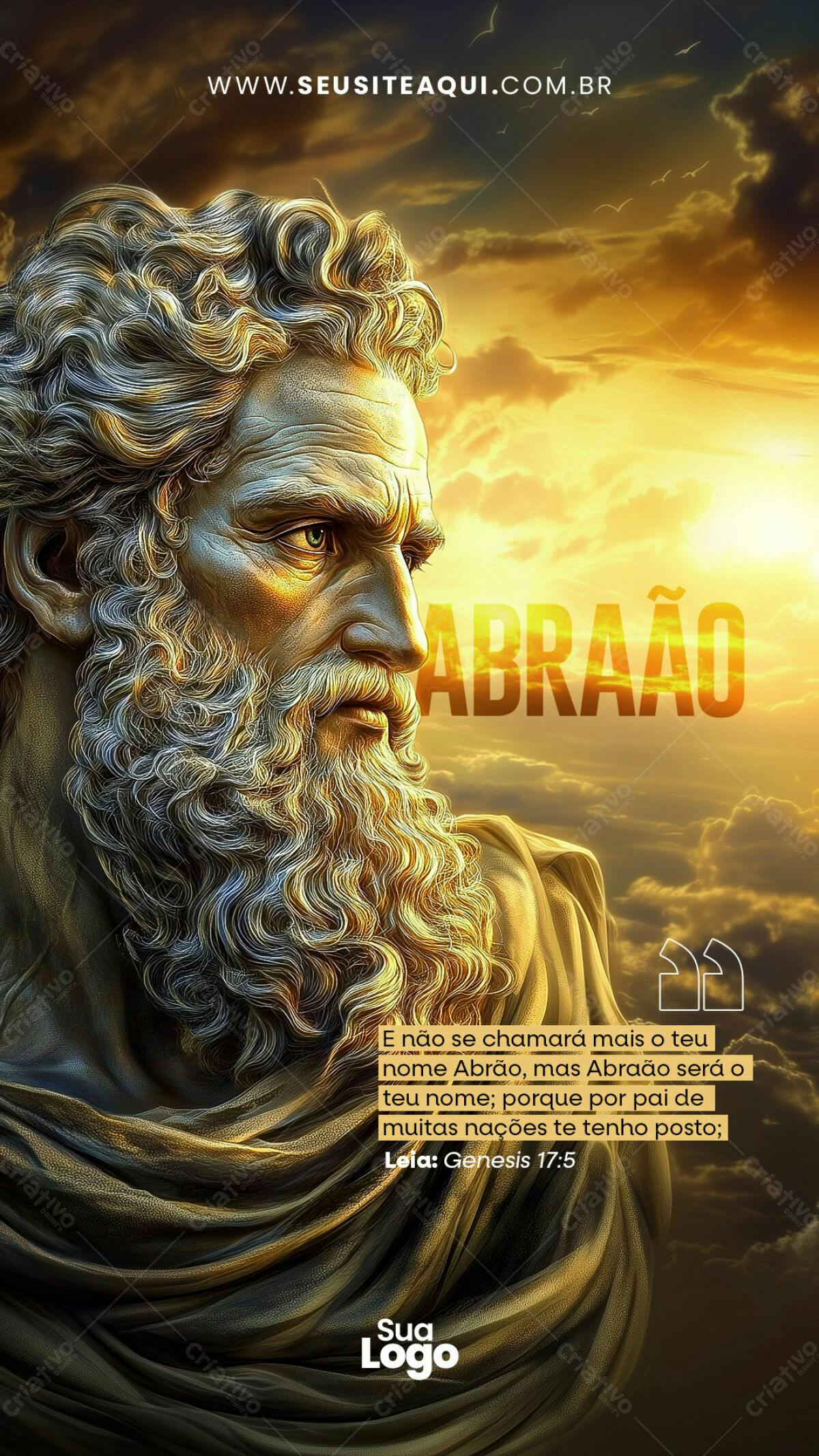 Poster para Dia de Abraão PSD Editável