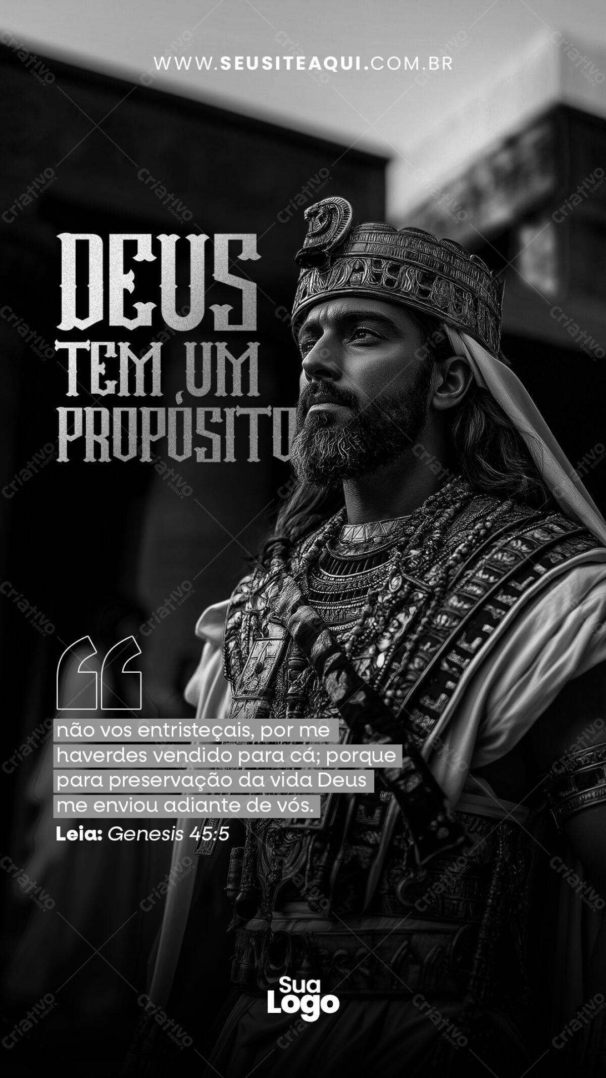 Poster para Mensagem Bíblica PSD Editável