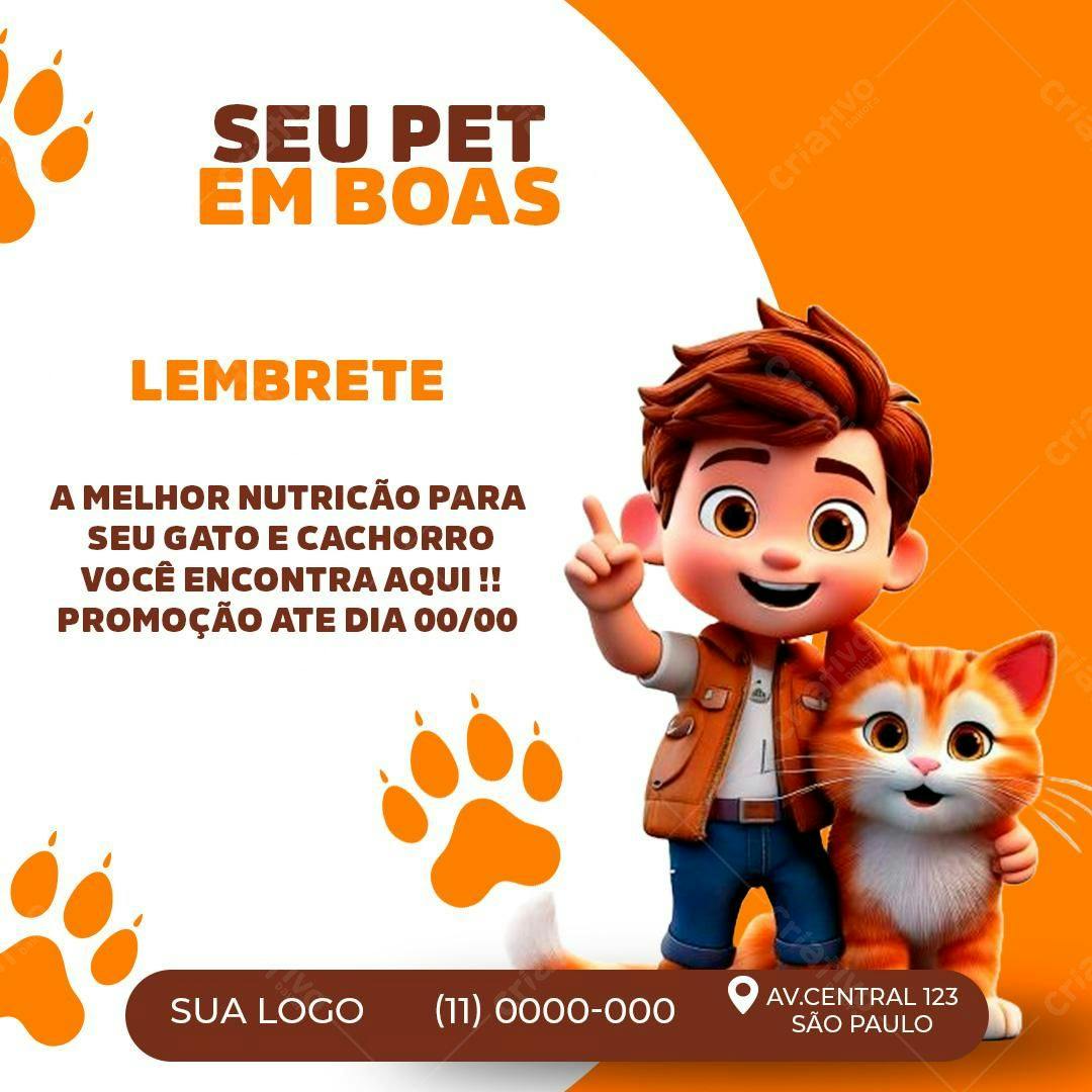 Flyer Promoção Pet Shop PSD Editável