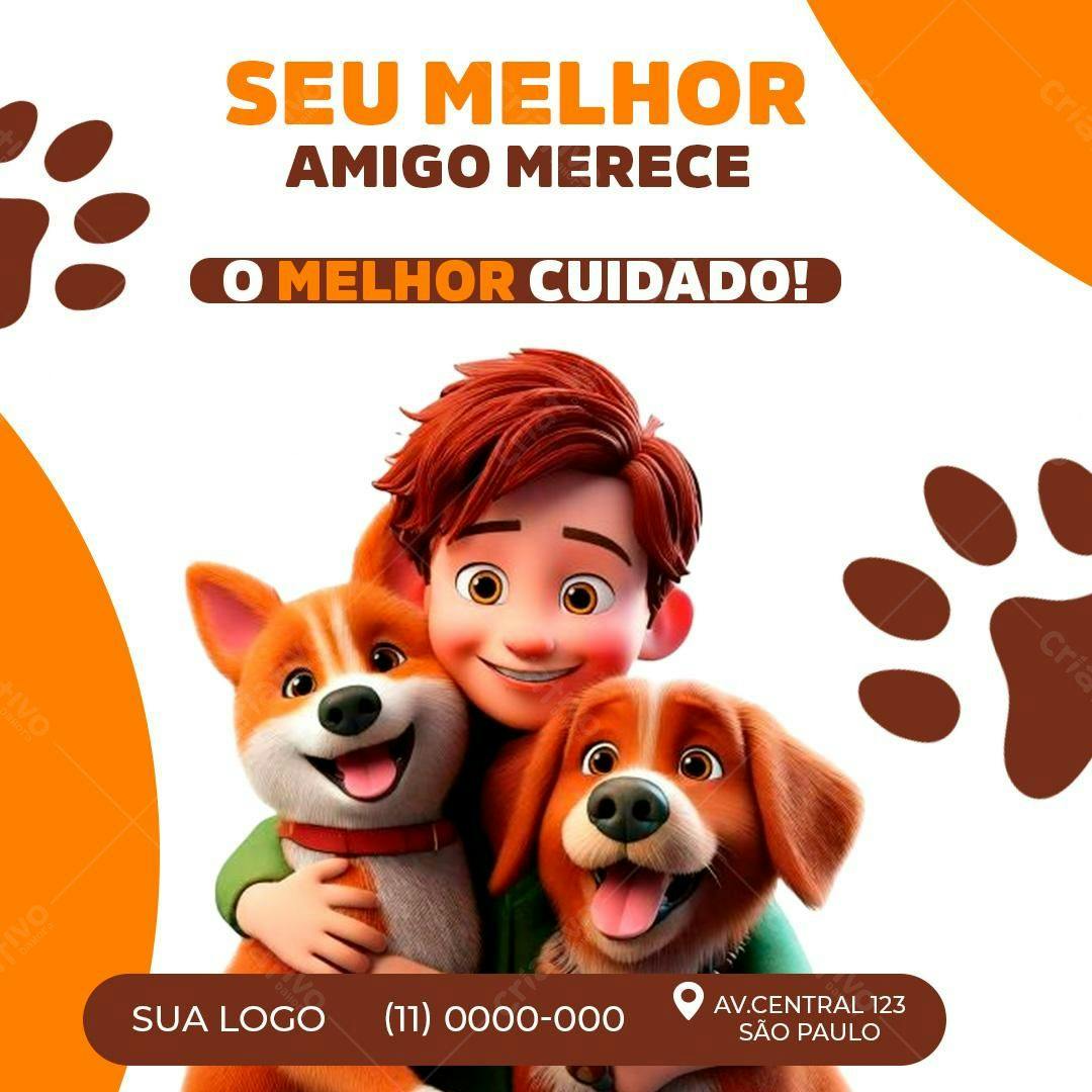 Post para Pet Shop PSD Editável