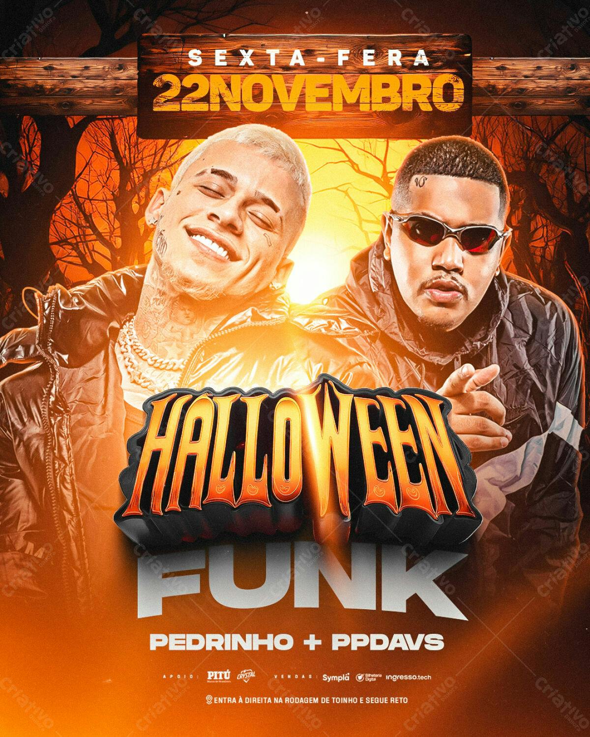 Flyer Halloween Funk PSD Editável